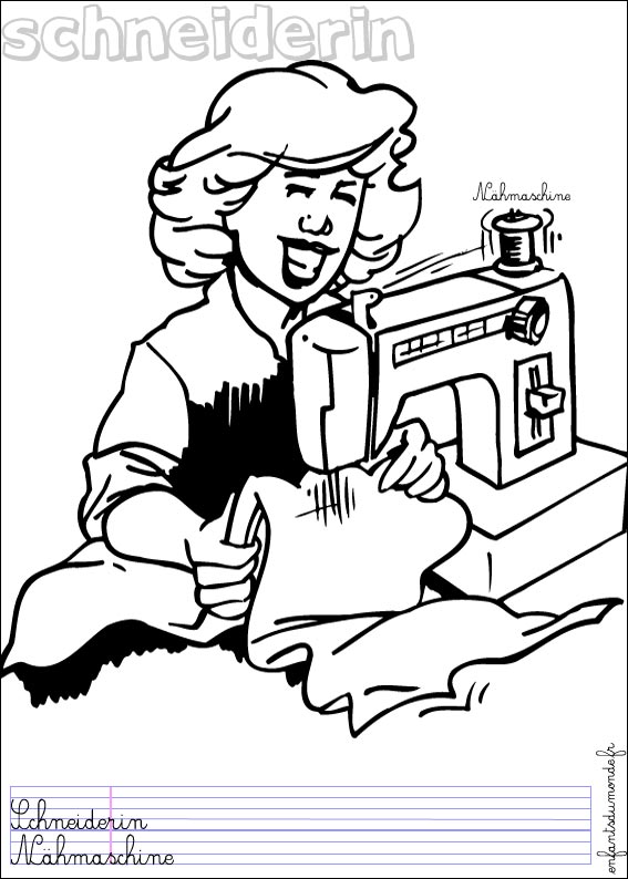 coloriage couturiere 1